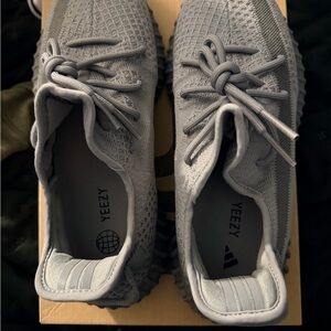 Yeezy Ash Gray Knit Sneakers